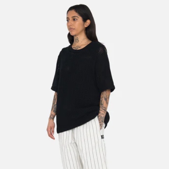 STUSSY O'DYED HEAVYWEIGHT MESH CREW - Picture 2 of 4